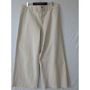 Universal Thread Women High Rise Sailor Wide Leg Jeans Cream Size 17 Casual  New